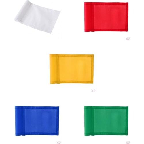 9x 7"x5" Nylon Golf Putting Practice Green Marker Flag Backyard Target Flags