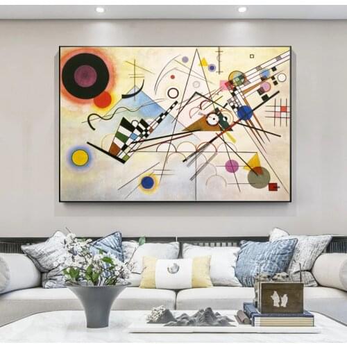 Abstract Oil Painting Composition Created By Wassily Kandinsky Living Room Home Decoration Oil Painting Wall Art Decor
