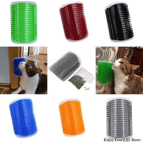 Cat Self Grooming Hair Accessorie With Catnip Angle Face Tickling Hair Removal Massage Brush Comb And Pet Dog Cat