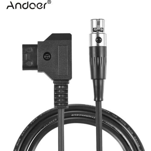 Andoer D-Tap Male to (Tinny) MINI XLR 4 Pin Cable Straight Cord 100cm Cable Length for VFM 5.6" Monitor