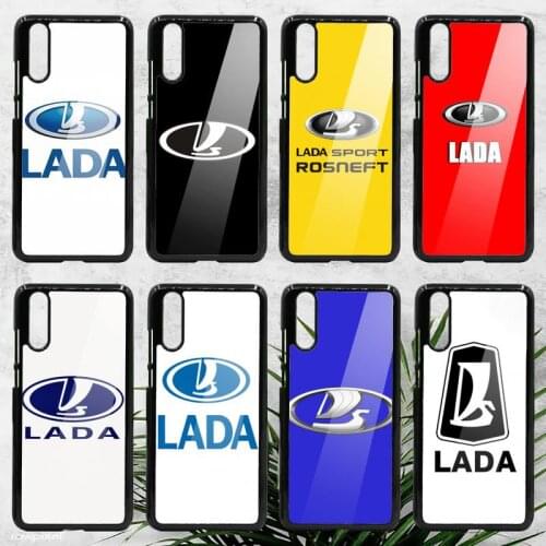Black white lada-Car Logo Phone Case For Samsung galaxy S note 8 9 20 10 e lite2019 plus pro ultra Hard TPU PC