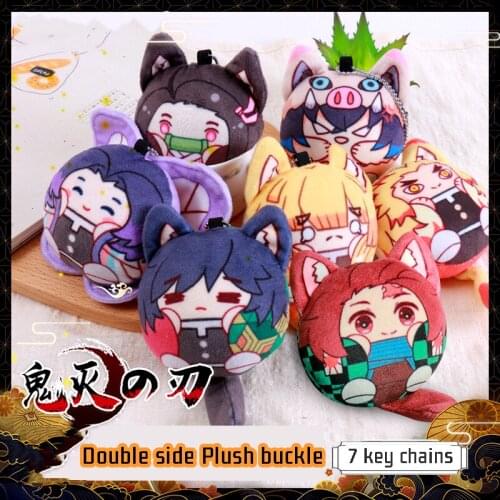 Devils Blade Cartoon Manga Pillow Demon Slayer Kimetsu No Yaiba Tanjirou Nezuko Anime Plushie Sounding Doll Stuffed Plush Toys