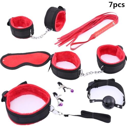 Sex Toys for Women Men Handcuffs bdsm Sex Bondage Set Toys for Adult SM Sex Products BDSM Bondage Rope Anal Plug Vibrator