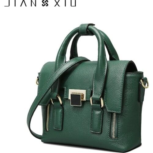 JIANXIU Brand Fashion Genuine Leather Bags Sac a Main Handbags Bolsos Mujer Bolsas Feminina Solid Color Shoulder Crossbody Bag