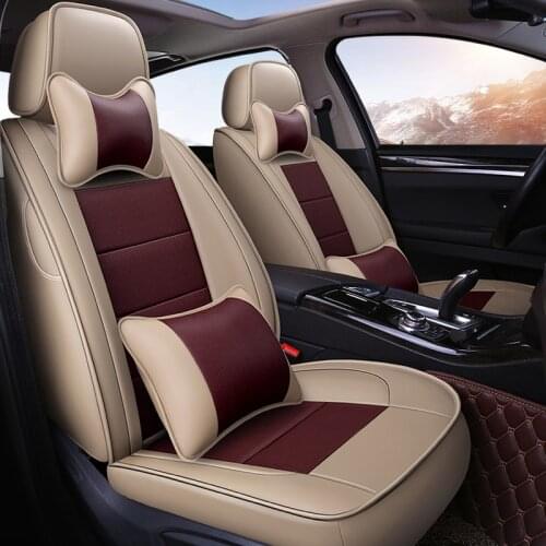 Leather car seat covers seat car seats For ford focus 2 bmw e46 peugeot 206 307 passat b5 renault vw car accessories styling