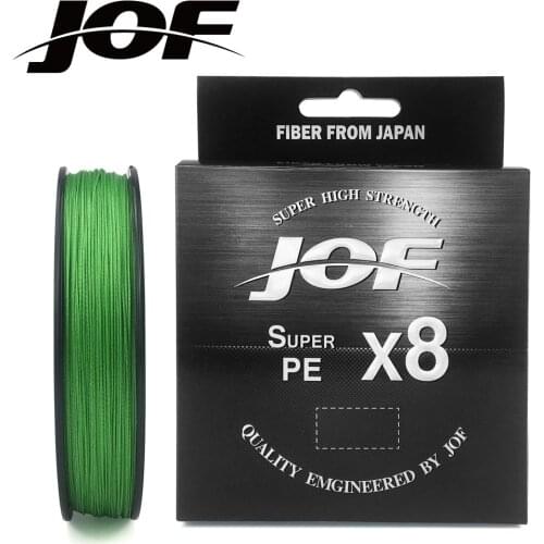 JOF Super PE 150M 300M Fishing Line Fire Filament Line Smooth PE Fire Fishing Line Floating Line Saltwater 15-100LB