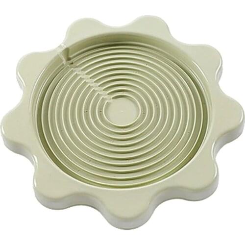 Kettle Mat Drain Pan Table Decorations Water Bottle Plate Heat-Insulated Pad 23.5x2cm Pink Flower Shaped Home Kitchen Supplies