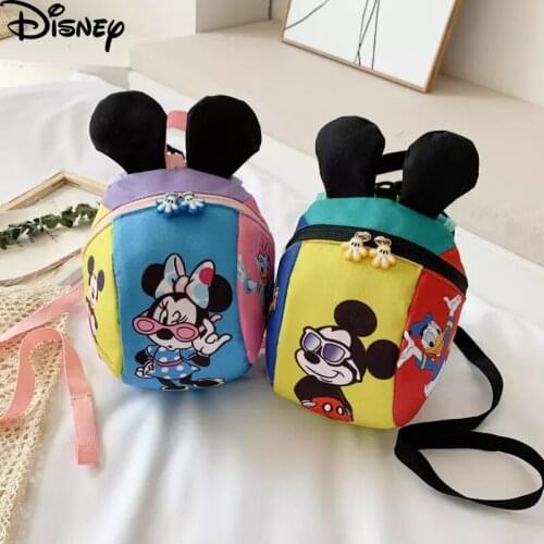 Disney cartoon cute elementary school schoolbag Mickey Mouse childrens backpack nylon waterproof toddler anti-lost backpack