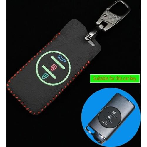 Fashion Leather Top Layer Car key Cover Case Shield For Chery Tiggo 8 Arrizo 5 Pro Gx 5x Eq7 Chery Tiggo 7 Pro 2020 Accessories