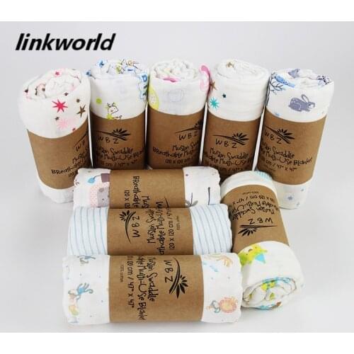 Factory 115X110CM Muslin Blanket 100%Cotton Baby Swaddle Soft Newborn Bath Towel Gauze Infant Kids Wrap Sleepsack Stroller Cover