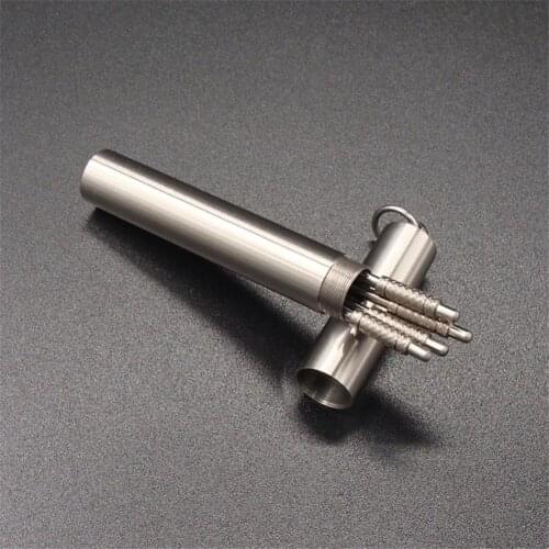 Useful Stainless Steel Portable Toothpick Holder Outdoor Rustproof Waterproof Household Travel Seal Box Holder Storage Toothpick