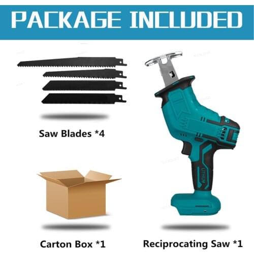 Portable Reciprocating Saw Cordless Electric Saw Metal Wood Cutting Machine 4000rpm/min Power Tools Saw for Makita 18V Battery