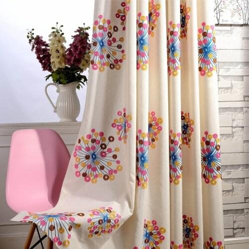 Factory Direct Curtains Modern Idyllic Chinese Curtains Cotton Hemp Embroidery Curtain Window Yarn