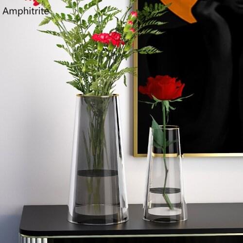 Luxo Vase Wedding Decoration Nordic Transparent Glass Vase Room Be Creative House Design In Gold Arranging Vase Flower