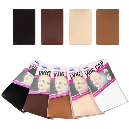 10 pieces (5 packs) Wig Cap Wig Nets Stretch Mesh Snood Hair Net Dark Beige Wig Caps