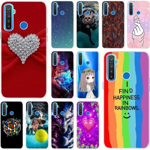 For Realme 5 Case Silicone Soft TPU Rainbow Printing Phone Cover For OPPO Realme 5 Pro RMX1911 Realme5 5i 5Pro Coque Skin Fundas