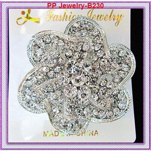 Utei Jewelry Good Quality Ctunning Crystals Round Flower Brooch Luxury Women Dress Pin Special Gify Broach