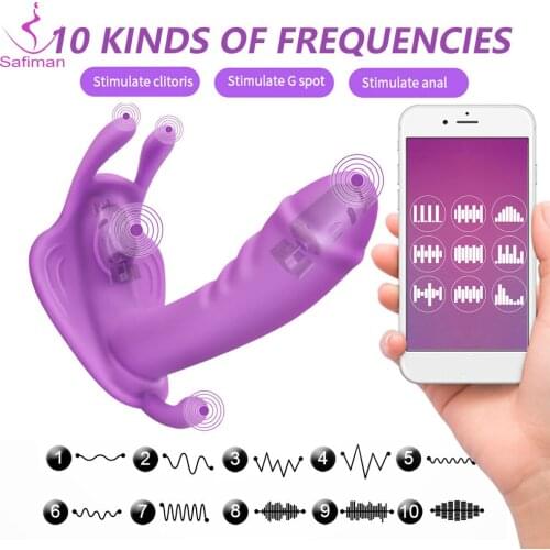 Wear Dildo Butterfly Vibrator Sex Toys for Couple Orgasm Masturbator APP Wireless Remote Control Dildo Vibrators Women Panties