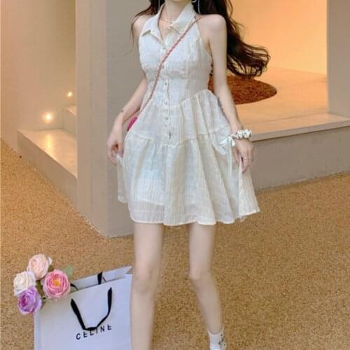 Bella Sexy Elegant Strap Dresses Women Sleeveless Sweet Bandage Party Dresses Backless French Retro Beach Dresses Summer 2021