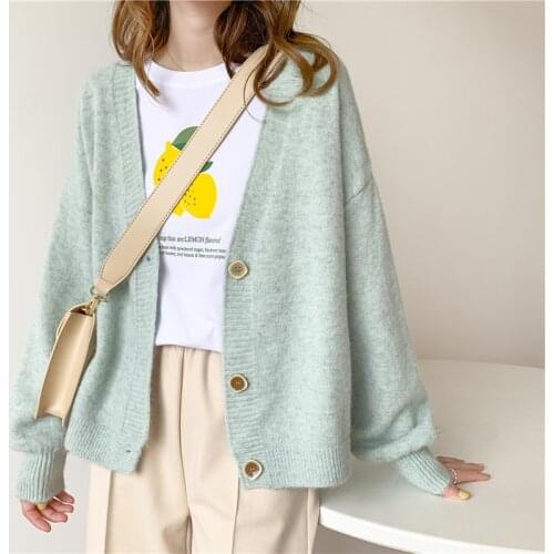 2020 Winter Women Cardigans Cashmere Sweater Knitted Jacket Girls Korean Chic Tops Womans Sweaters jersey knit Cardigans