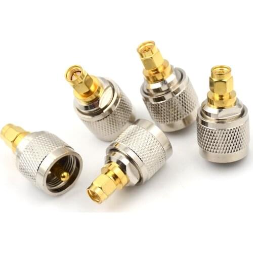 1pc Adapter PL259 UHF plug male to SMA male plug RF connector straight