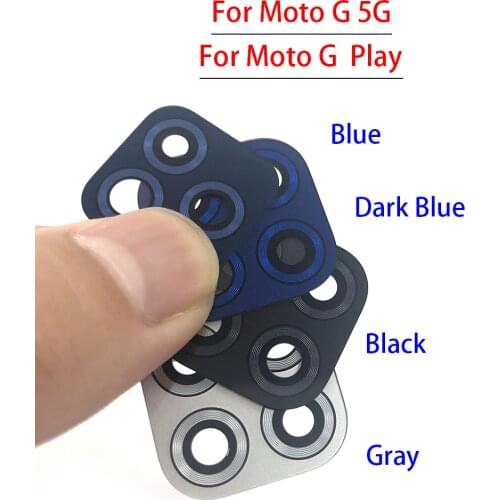10PCS For Moto E 2020 E7 Plus One Hyper Fusion G10 G30 G 5G Play One Zoom Camera Glass Lens With Glue Sticker Adhesive