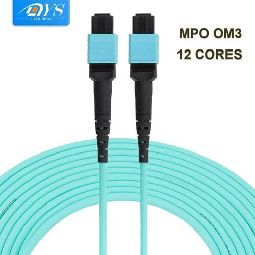 150m MPO/MTP Trunk Cable OM3 Fiber Optic Patch Cable Jumper MPO Female to Female Multimode 12Cores Patch Cord,12Fibers