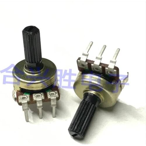 161 type computer speaker subwoofer amplifier sound volume adjustment knob 3 feet A10K flower shaft length 15mm