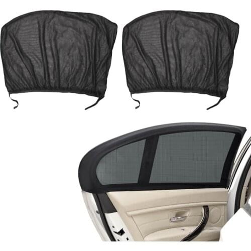 2Pcs Car Window Cover UV Protection Shield Mesh Cover Auto Side Rear Window Sun Shade Sunshade Curtain Car-styling