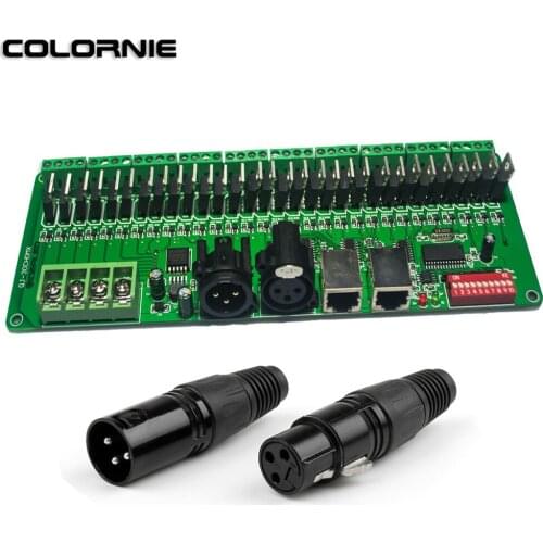 30 Channels DMX Decoder RGB LED Strip Light RGB Controler DC9V- 24V DMX Controller For LED Strip Light Rigid Bar