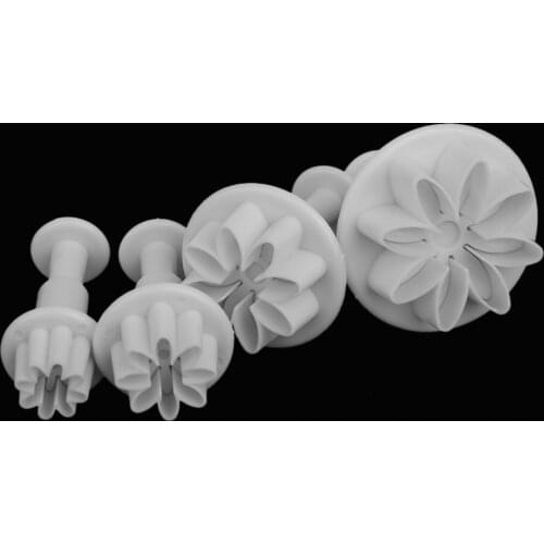 4 pcs/set Daisy Flower Cookie Cutter Plastic Cake mold fondant cake decorating tools cutters Cupcake Kitchen accessories A108