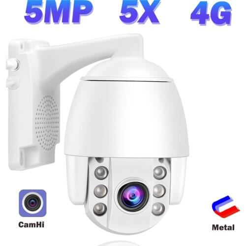 5MP Outdoor Camera 3G 4G Sim Card PTZ Camera 5X Zoom CCTV Camera WIFI wifi Surveillance Camera Alarm Mini P2P Smart Home