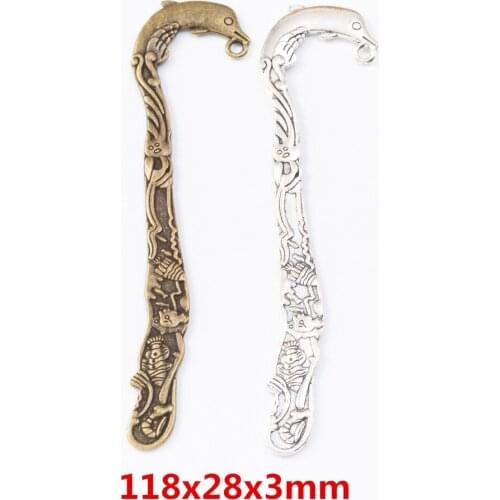 5 pieces of retro metal zinc alloy Bookmark pendant for DIY handmade jewelry necklace making 7898