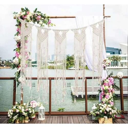 Big Size Macrame Tapestry Wall Hanging Bohemian Chic Handicrafts Woven Tapestry Modern Boho Living Room Bedroom Wall Decoration