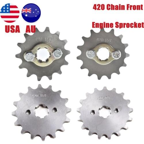 TDPRO Motorcycle 420 Chain 14/15/16/17 Teeth Front Engine Sprocket Cog For ATV Gokart 50cc 70cc 90cc 110c 125cc Pit Dirt Bike