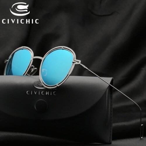 CIVICHIC New Fashion How Frame Sunglasses Men Women Classic Mirror Glasses Retro Round HD Oculos De Sol Outdoor UV400 Gafas E265