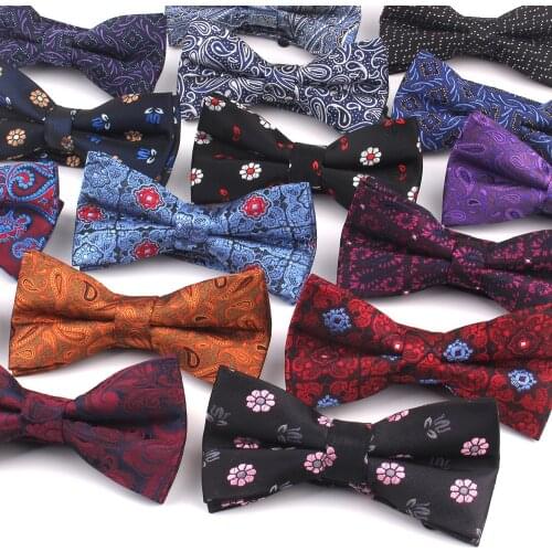 New Jacquard Men Bow Tie Classic Bowtie For Men Adult Floral Bow Ties For Business Wedding Gifts Butterfly Suits Cravats Bowties