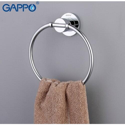 GAPPO Brass Towel Ring Round Style Shape Wall-Mounted Towel Holder Hanger Bathroom Accessories Bath Towel Holder Bath Hardware