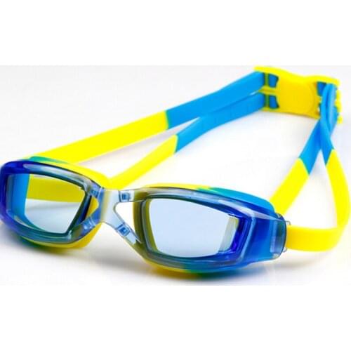 H753 Free shipping waterproof anti-fog cute children swimming goggles learn electroplating framework does not hurt the eye Swim