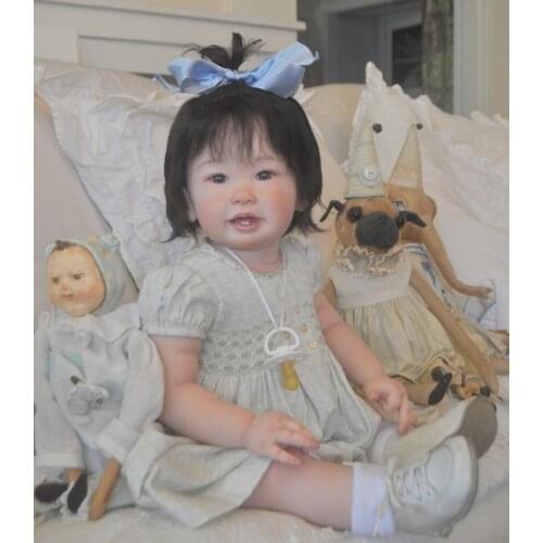 NPK 28Inch Reborn Doll kit Teegan Lifelike Fresh color vinyl Unfinished Doll parts