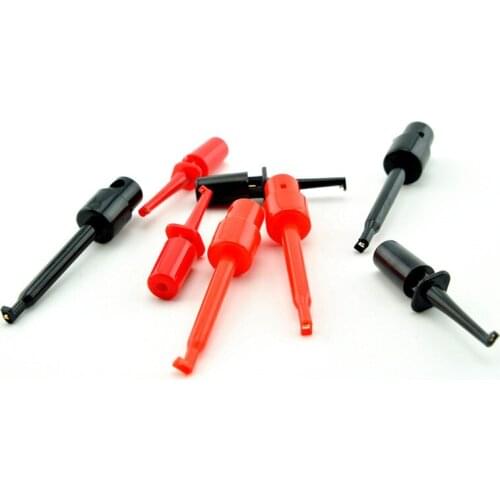 10PCS Multimeter Lead Wire Kit Test Hook Clip Grabbers Test Probe SMT/SMD IC D20 Cable Welding