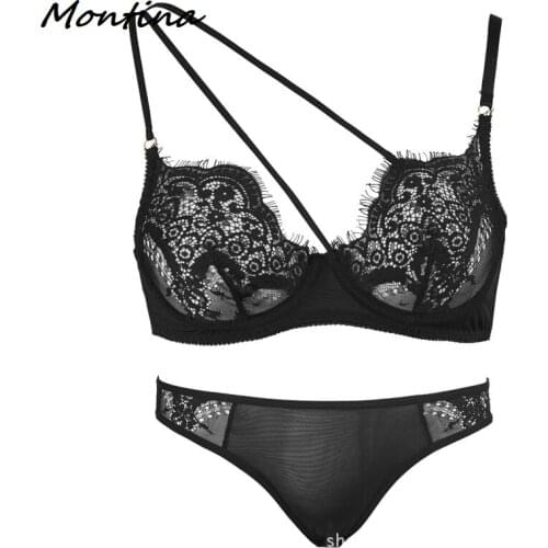 Lace Ultra Thin Push Up See Through Transparent Bra Set Women Lingerie Porno Bras Lingere Sexy Clearance Underwear Sets Intimate