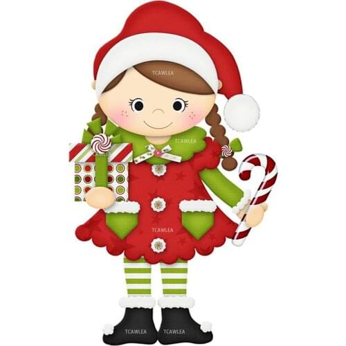 Christmas Gift Girl Metal Cutting Dies Lovely Human Doll Stencil for DIY Craft Scrapbooking Cards Decorative