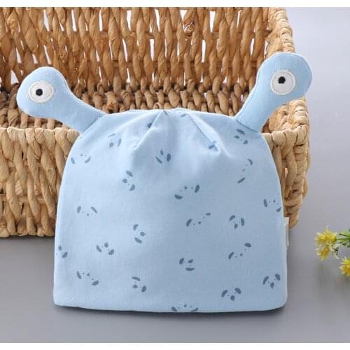 Cute Hospital Newborn Boy Hats Cartoon Polka Dot Cotton Princess Baby Girl Caps 0-3 Months Air Conditioning Stuff