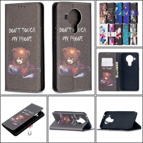 Fashion Painted Cute Ultra Thin Phone Case For Nokia G20 5.4 5.3 3.4 2.4 2.3 1.4 1.3 C1 Plus Flip Leather With Card Slot Cases