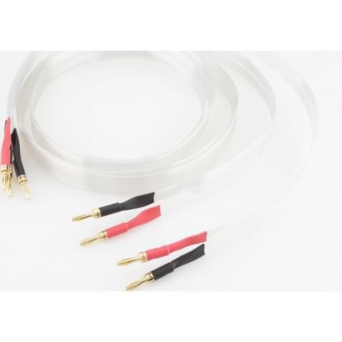 New Audiocrast FC01 Hi-End Audio speaker cable OCC Silver Plated 24K Gold Plated Banana Plug HIFI Fever Loudspeaker Cable