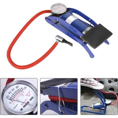 Portable Foot Operated Air Pump Inflatable Universal Pedal Inflator Mattress Ball Bike Tire Inflator Motorcycle Accessories