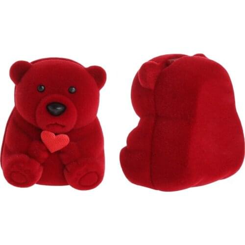R58E Mini Cute Bear Jewllery Gift Boxes for Rings and Small Earrings Pendant Necklace