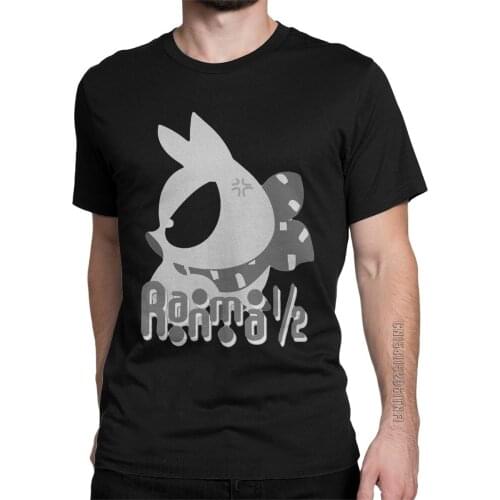 Ranma 1/2 Crazy Pchan T-Shirts Men Round Neck Pure Cotton T Shirt Classic Short Sleeve Tee Shirt Gift Idea Tops