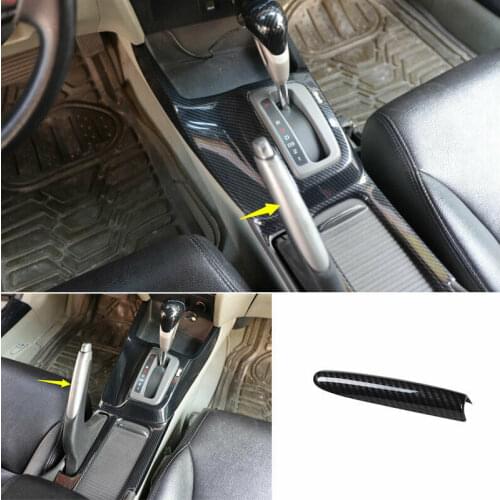 Fit For Honda Civic 9th 2012 2013 2014 2015 ABS Carbon Fiber Brake Handle Handbrake Cover Trim